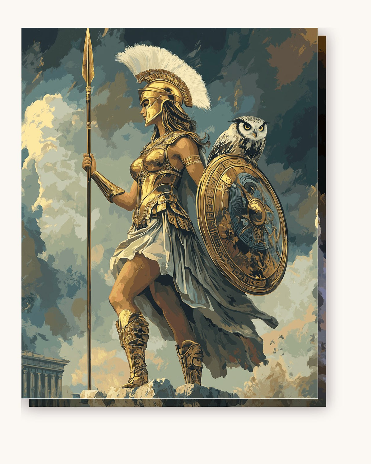 The Warrior paint by numbers kit on stretched canvas