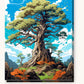 The Wisest Tree paint by numbers kit on stretched canvas