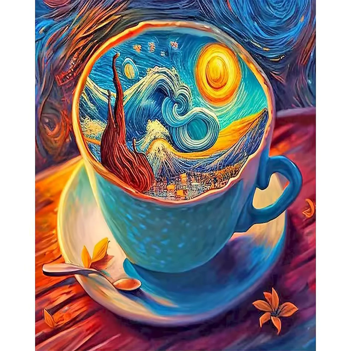 The World In A Cup Painting by Numbers Kit