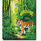 Tiger in the Jungle paint by numbers kit on stretched canvas