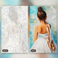 Tiny Dancing Angel paint by numbers kit, before and after