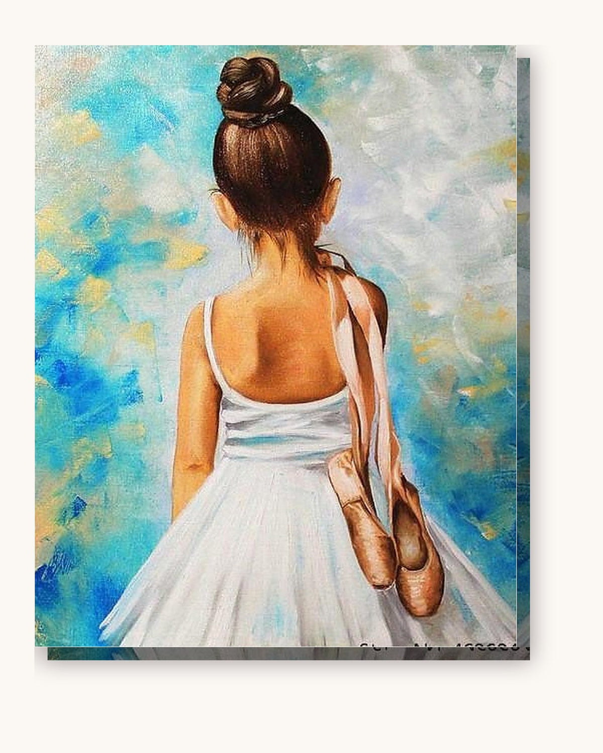 Tiny Dancing Angel paint by numbers kit on stretched canvas