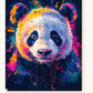 Tiny Panda paint by numbers kit on stretched canvas
