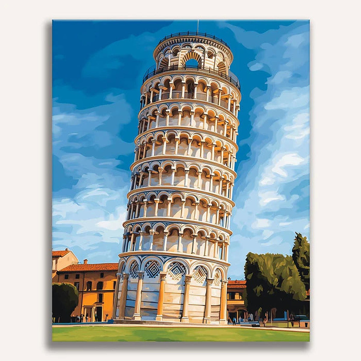 Tower of Pisa Painting by Numbers Premium Kit