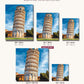 Tower of Pisa canvas sizes from 12 x 12 to 23.5 x 23.5 inches