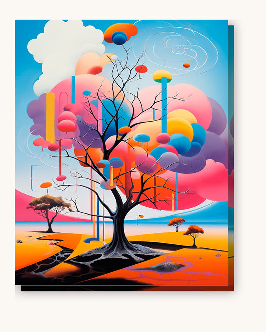 Tree of Eternal Dreams paint by numbers kit on stretched canvas