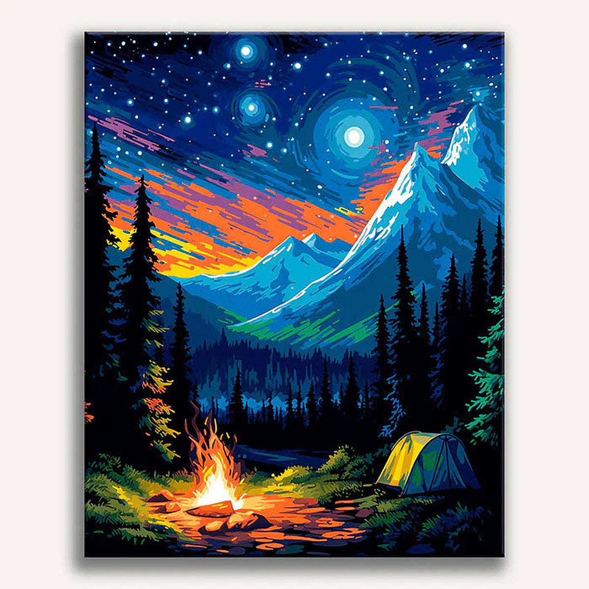 Camping in The Woods - Premium Art Collection