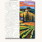 Tuscan Villa and Vineyard at Sunset numbered canvas next to the finished painting