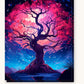 Twilight in the Trees paint by numbers kit on stretched canvas