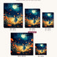 Twilight Bloom canvas sizes from 12 x 12 to 23.5 x 23.5 inches