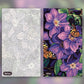 Lilac Flowers paint by numbers kit, before and after
