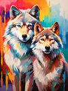 Twin Wolves Painting by Numbers Premium Kit