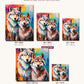 Twin Wolves canvas sizes from 12 x 12 to 23.5 x 23.5 inches