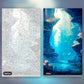 Submerged Serenity paint by numbers kit, before and after