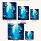 Submerged Serenity canvas sizes from 12 x 12 to 23.5 x 23.5 inches