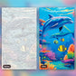 Underwater Paradise paint by numbers kit, before and after