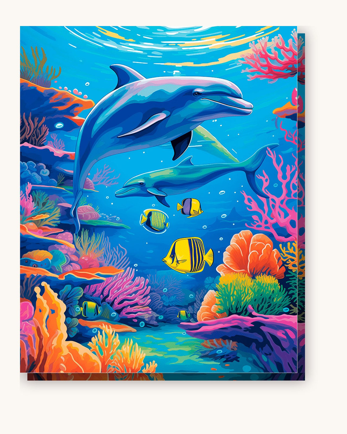 Underwater Paradise paint by numbers kit on stretched canvas