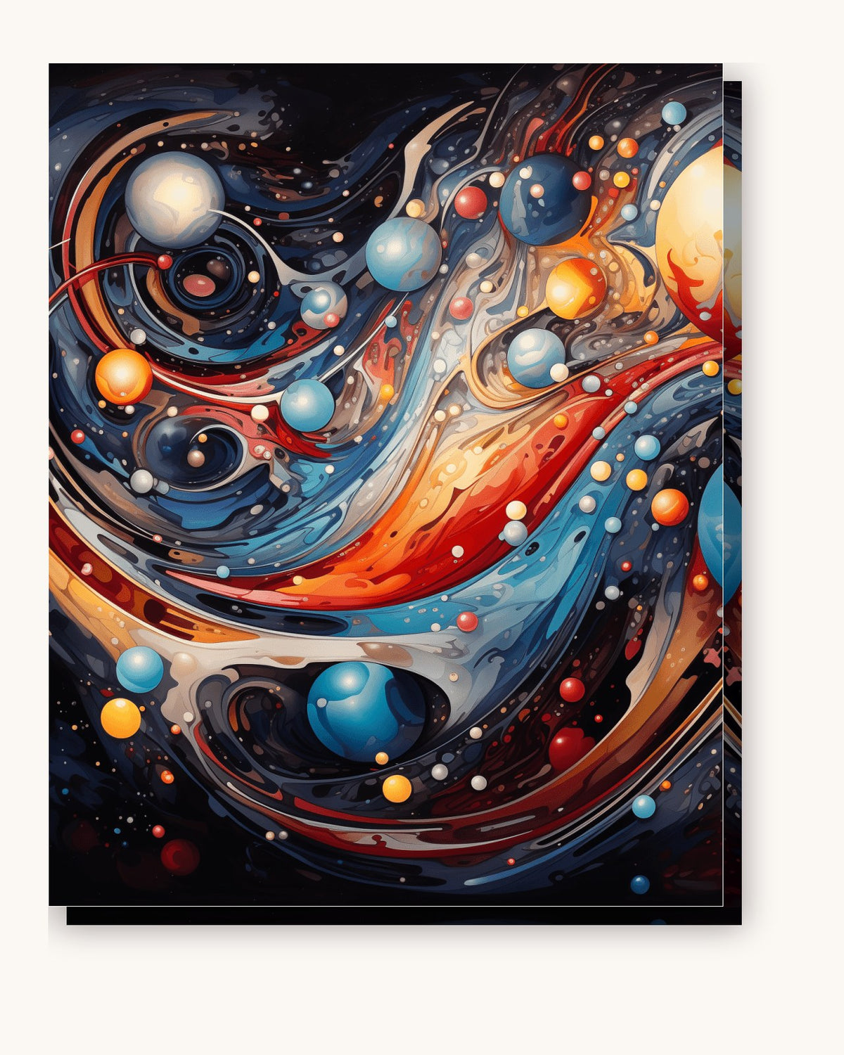 Abstract Cosmos paint by numbers kit on stretched canvas