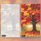 Vibrant Maple paint by numbers kit, before and after