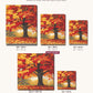 Vibrant Maple canvas sizes from 12 x 12 to 23.5 x 23.5 inches