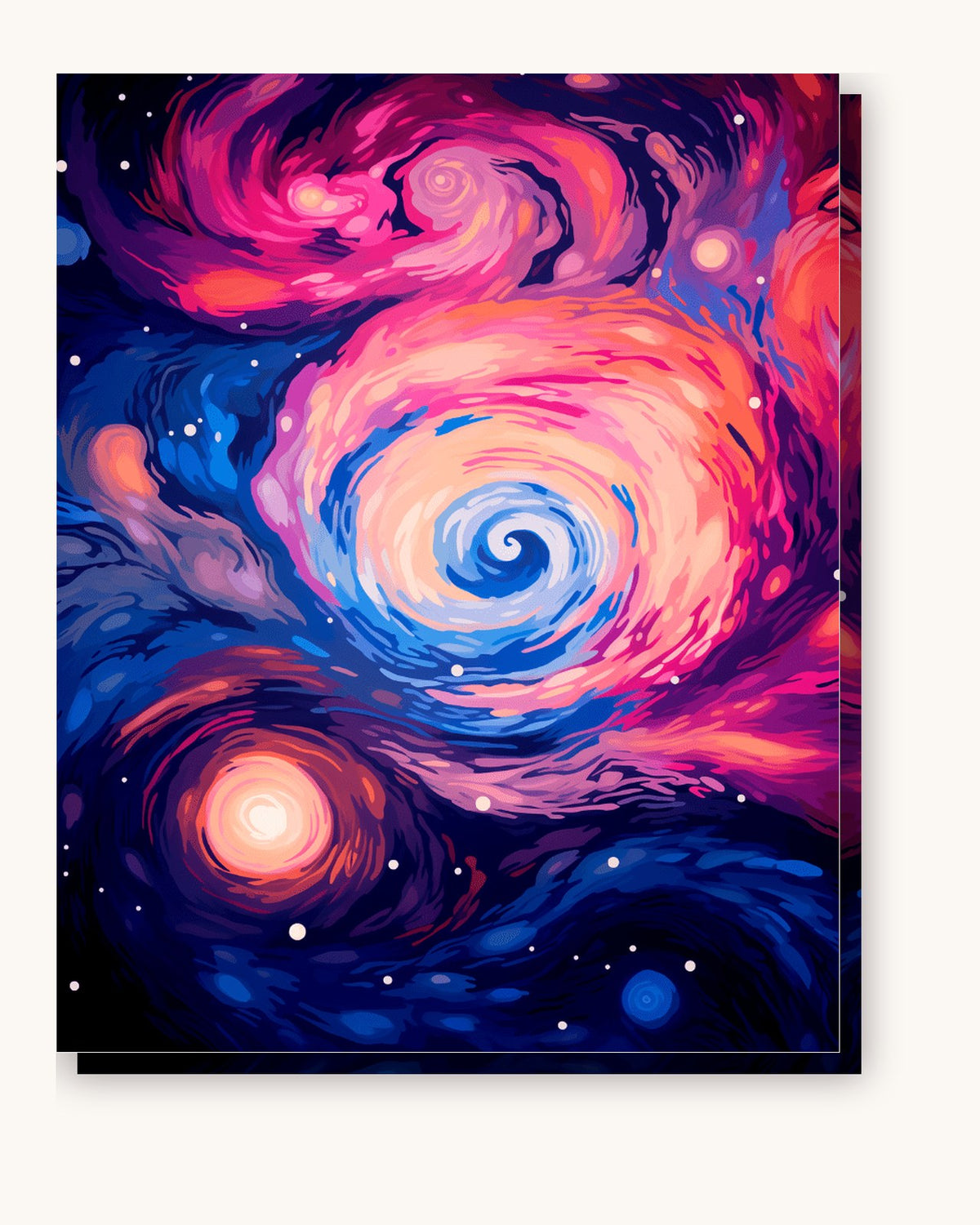 Vibrant Nebula paint by numbers kit on stretched canvas