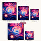 Vibrant Nebula canvas sizes from 12 x 12 to 23.5 x 23.5 inches