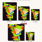 Vibrant Tree Frog on the Move canvas sizes from 12 x 12 to 23.5 x 23.5 inches