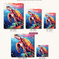 Vibrant Turtle canvas sizes from 12 x 12 to 23.5 x 23.5 inches