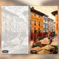 Oria's Local Market paint by numbers kit, before and after