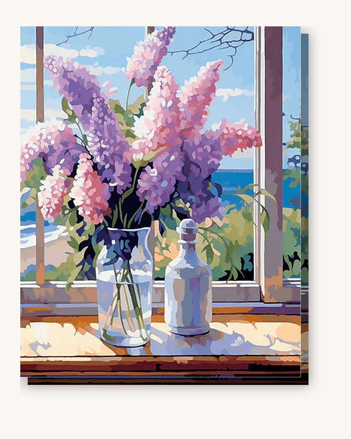 Vivid Flora's Embrace paint by numbers kit on stretched canvas