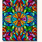 Vivid Mandala Symphony paint by numbers kit on stretched canvas