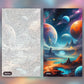 Voidscape paint by numbers kit, before and after