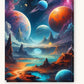 Voidscape paint by numbers kit on stretched canvas