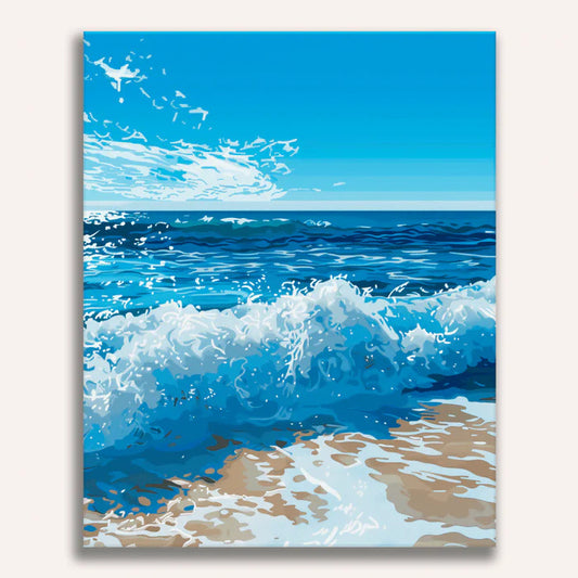 Beach Waves Painting by Numbers Premium Kit