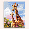 The Giraffe Family Painting by Numbers Kit