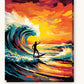 Waves of Life paint by numbers kit on stretched canvas