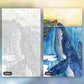 Whales And Girl paint by numbers kit, before and after