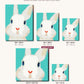 White Rabbit canvas sizes from 12 x 12 to 23.5 x 23.5 inches
