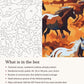 Close-up of the Wild Horses on the Golden Prairie canvas texture and printed numbers