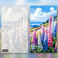 Wildflower Coastal Bluff paint by numbers kit, before and after