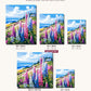 Wildflower Coastal Bluff canvas sizes from 12 x 12 to 23.5 x 23.5 inches