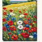 Wildflower Meadow paint by numbers kit on stretched canvas
