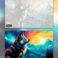 Wildland Wolf paint by numbers kit, before and after