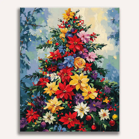 Winter Florals Painting by Numbers Premium Kit