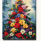 Winter Florals paint by numbers kit on stretched canvas