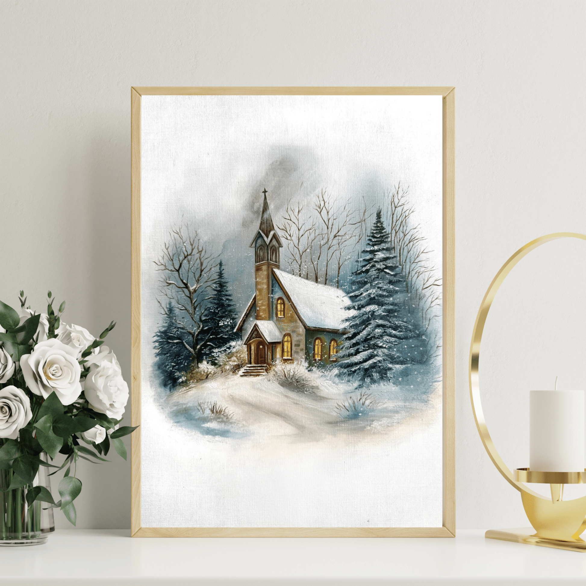Winter Snow Landscape DIY - Artistry By Numbers