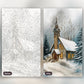 Winter Snow Landscape paint by numbers kit, before and after