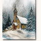 Winter Snow Landscape paint by numbers kit on stretched canvas