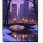 Winter Pathways paint by numbers kit on stretched canvas