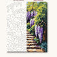 Wisteria Stone Steps numbered canvas next to the finished painting